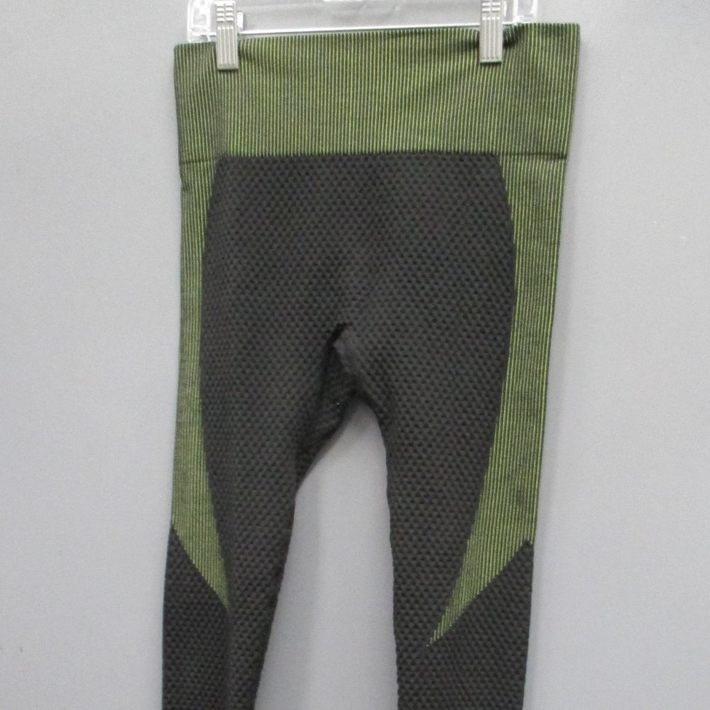 Girls Jogger Size 5 Green/Black Flat Front Elastic Waist Stretch Sweat Pants